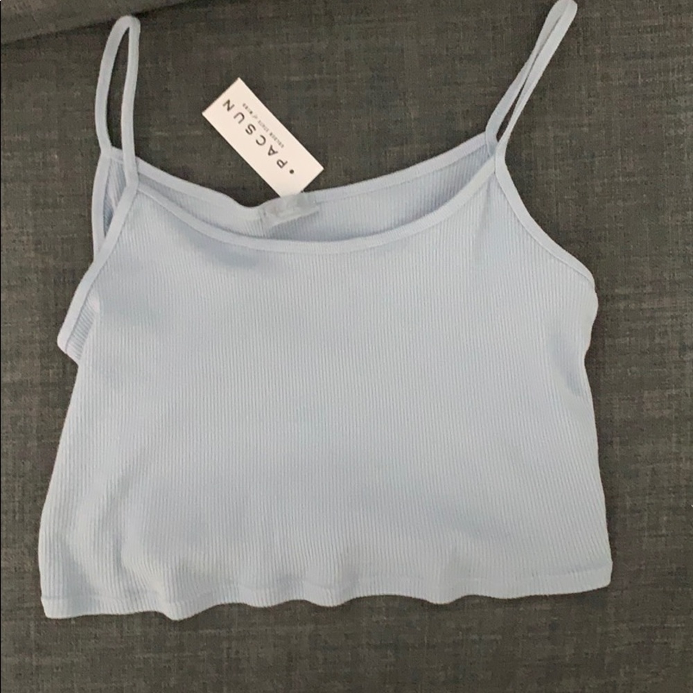 Baby blue crop top